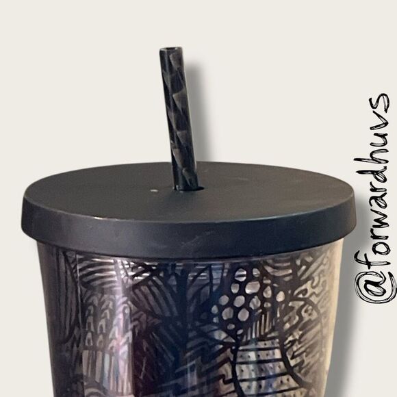 2014 Starbucks Black Circle Acrylic Venti Tumbler - Replacement Straw - Picture 5 of 11